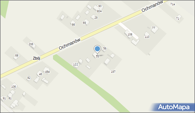 Ochmanów, Ochmanów, 53, mapa Ochmanów