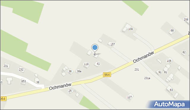 Ochmanów, Ochmanów, 57, mapa Ochmanów