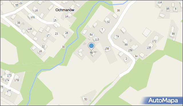 Ochmanów, Ochmanów, 59, mapa Ochmanów