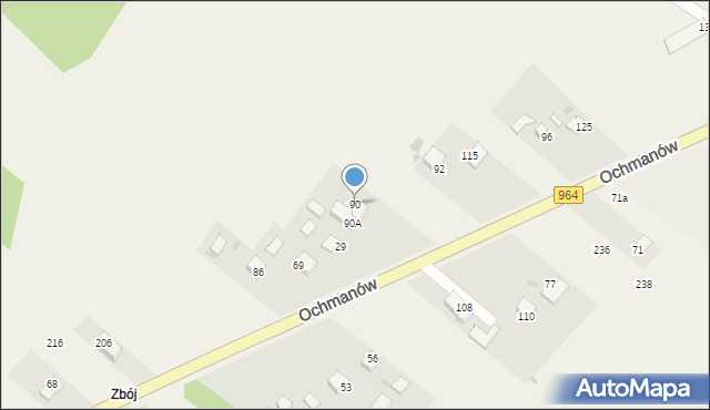 Ochmanów, Ochmanów, 90, mapa Ochmanów