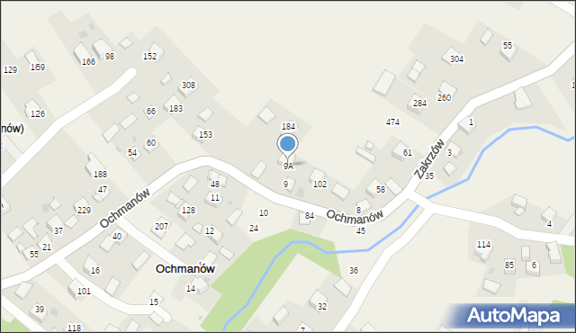 Ochmanów, Ochmanów, 9A, mapa Ochmanów