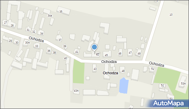 Ochodza, Ochodza, 42A, mapa Ochodza