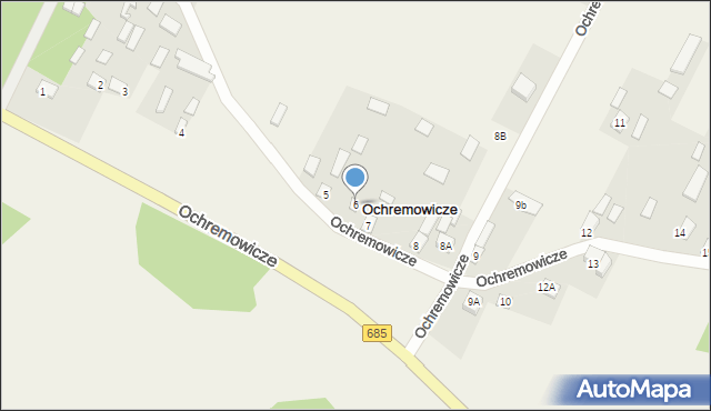 Ochremowicze, Ochremowicze, 6, mapa Ochremowicze