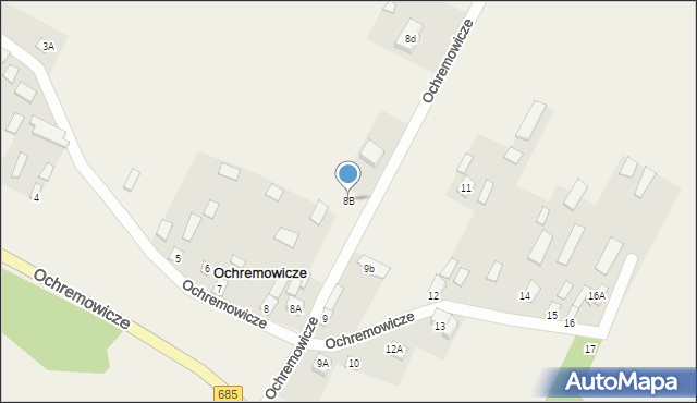 Ochremowicze, Ochremowicze, 8B, mapa Ochremowicze