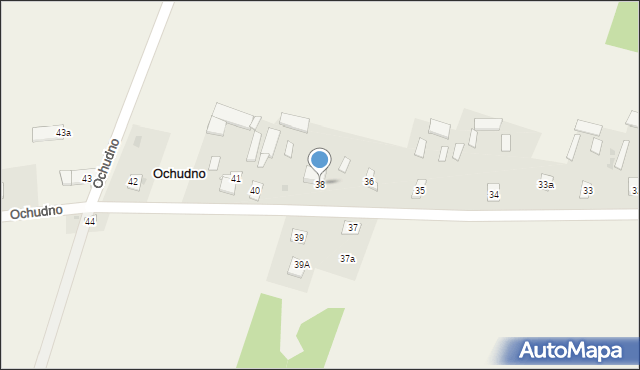 Ochudno, Ochudno, 38, mapa Ochudno