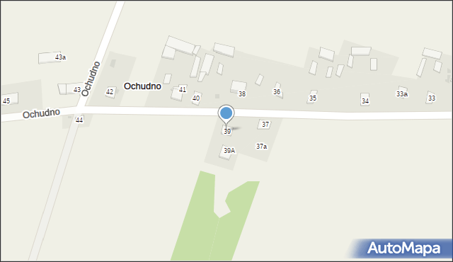 Ochudno, Ochudno, 39, mapa Ochudno