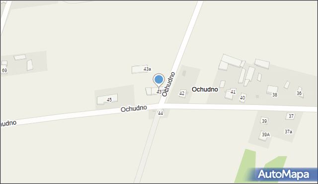 Ochudno, Ochudno, 43, mapa Ochudno