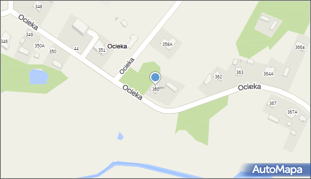 Ocieka, Ocieka, 360, mapa Ocieka