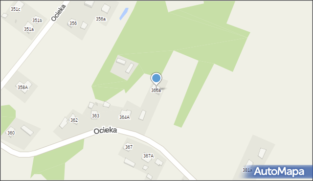 Ocieka, Ocieka, 366a, mapa Ocieka