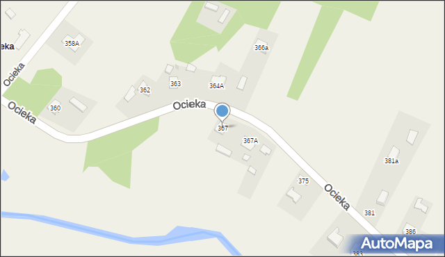 Ocieka, Ocieka, 367, mapa Ocieka