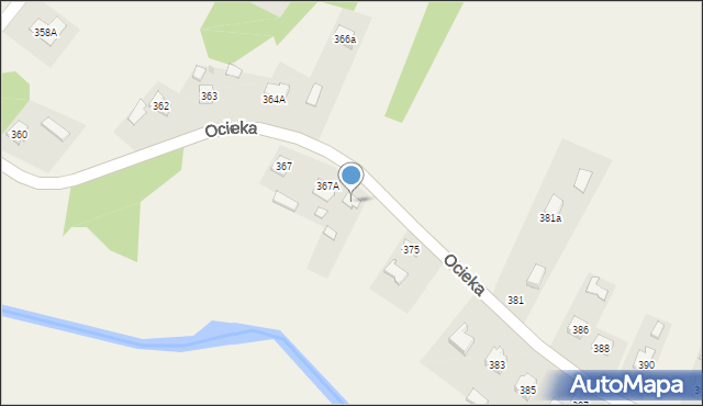 Ocieka, Ocieka, 369, mapa Ocieka