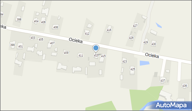 Ocieka, Ocieka, 413, mapa Ocieka