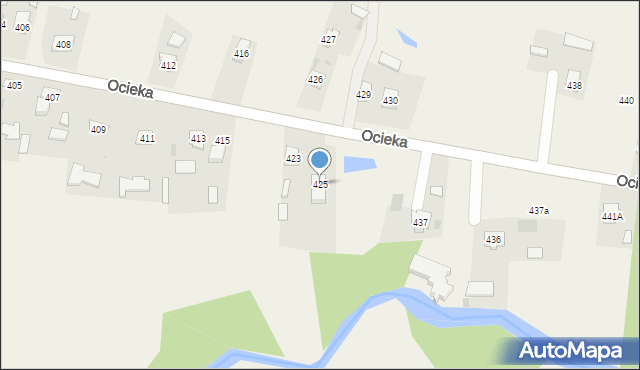 Ocieka, Ocieka, 425, mapa Ocieka