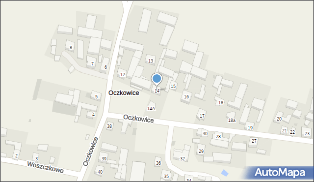 Oczkowice, Oczkowice, 14, mapa Oczkowice