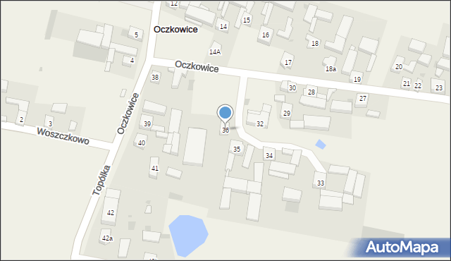 Oczkowice, Oczkowice, 36, mapa Oczkowice