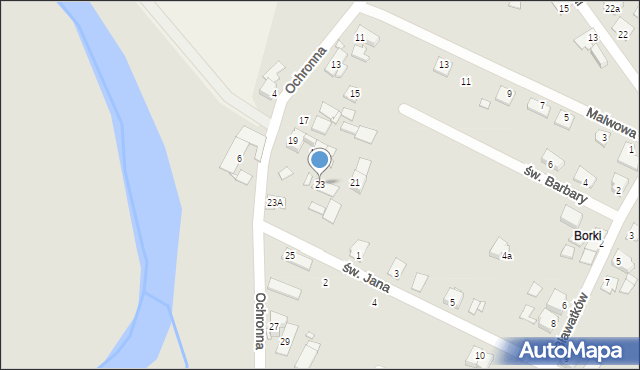 Opole, Ochronna, 23, mapa Opola