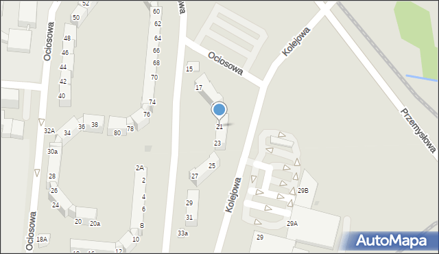 Polkowice, Ociosowa, 21, mapa Polkowice