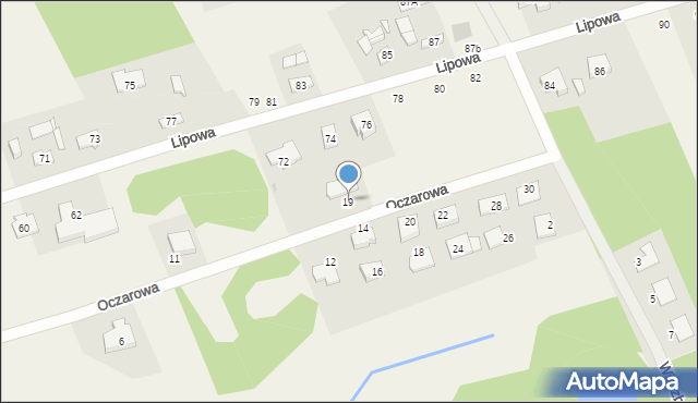 Potasze, Oczarowa, 19, mapa Potasze