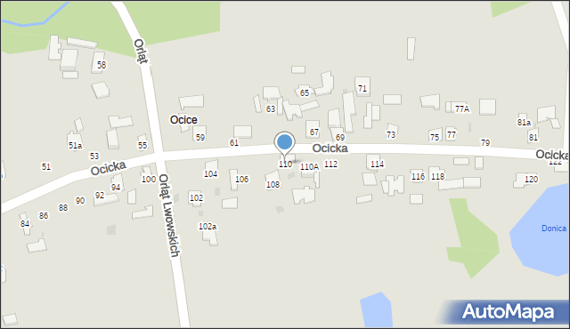 Tarnobrzeg, Ocicka, 110, mapa Tarnobrzegu