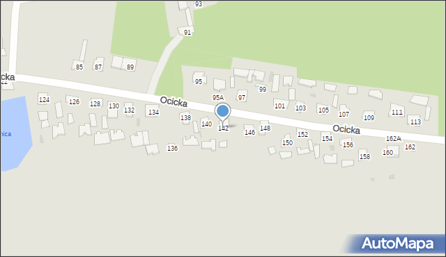 Tarnobrzeg, Ocicka, 142, mapa Tarnobrzegu