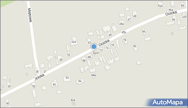 Tarnobrzeg, Ocicka, 70, mapa Tarnobrzegu