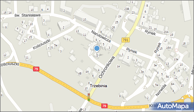 Trzebinia, Ochronkowa, 2, mapa Trzebinia