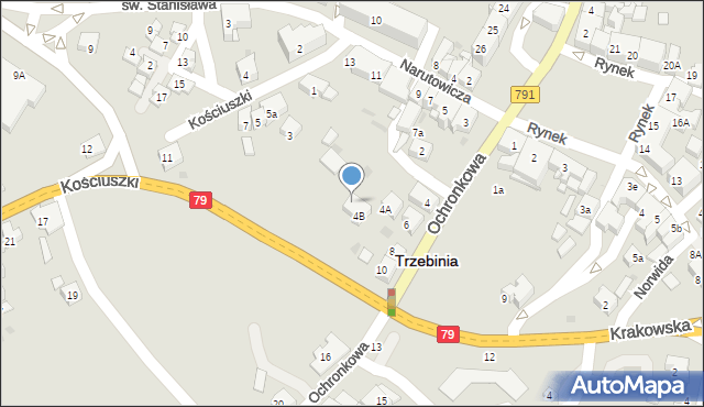 Trzebinia, Ochronkowa, 4C, mapa Trzebinia