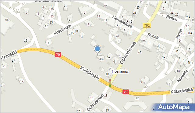 Trzebinia, Ochronkowa, 6b, mapa Trzebinia