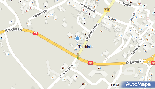 Trzebinia, Ochronkowa, 8, mapa Trzebinia