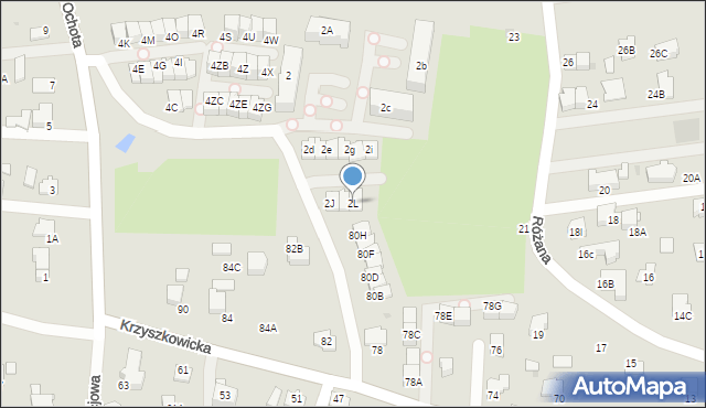 Wieliczka, Ochota, 2L, mapa Wieliczka