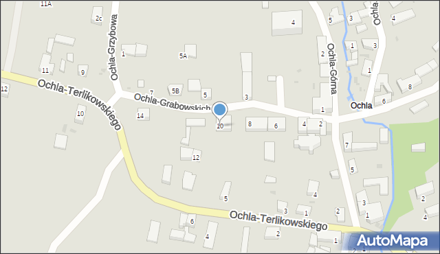 Zielona Góra, Ochla-Grabowskich Władysława i Stanisława, 10, mapa Zielona Góra