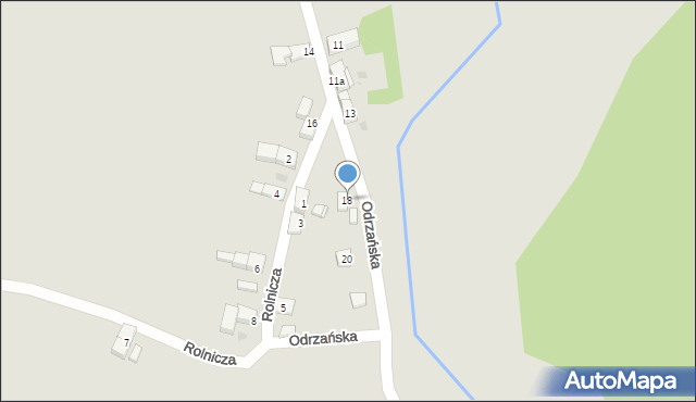 Brzeg Dolny, Odrzańska, 18, mapa Brzeg Dolny