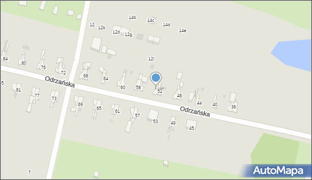 Bytom, Odrzańska, 54, mapa Bytomia