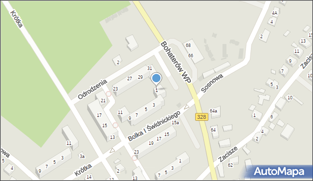 Chocianów, Odrodzenia, 1, mapa Chocianów