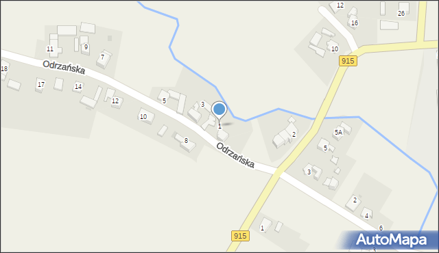 Ciechowice, Odrzańska, 1, mapa Ciechowice