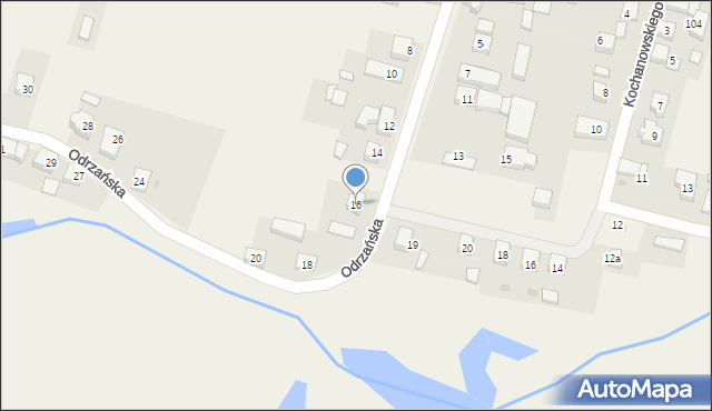 Czernica, Odrzańska, 16, mapa Czernica