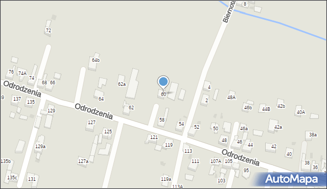 Czerwionka-Leszczyny, Odrodzenia, 60, mapa Czerwionka-Leszczyny