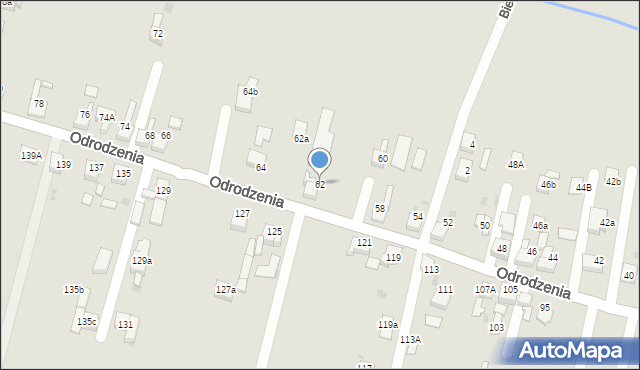 Czerwionka-Leszczyny, Odrodzenia, 62, mapa Czerwionka-Leszczyny