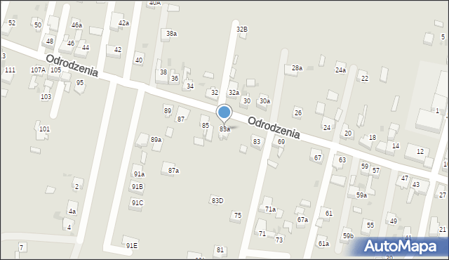 Czerwionka-Leszczyny, Odrodzenia, 83a, mapa Czerwionka-Leszczyny