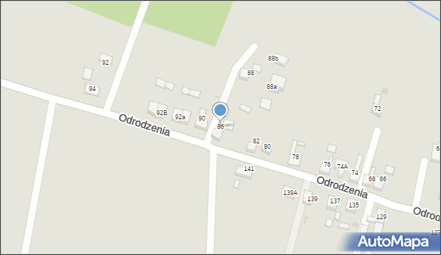 Czerwionka-Leszczyny, Odrodzenia, 86, mapa Czerwionka-Leszczyny