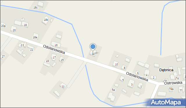 Dębnica, Odolanowska, 14, mapa Dębnica