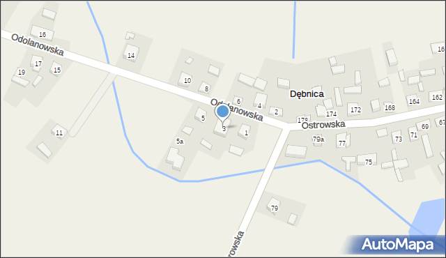 Dębnica, Odolanowska, 3, mapa Dębnica