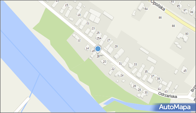 Dobrzeń Mały, Odrzańska, 18, mapa Dobrzeń Mały