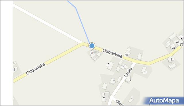 Dziergowice, Odrzańska, 19, mapa Dziergowice