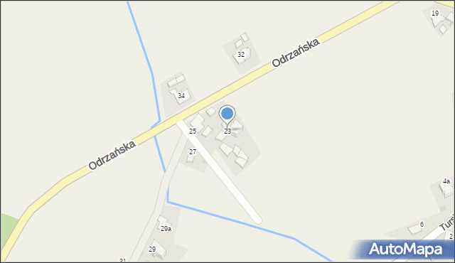 Dziergowice, Odrzańska, 23, mapa Dziergowice