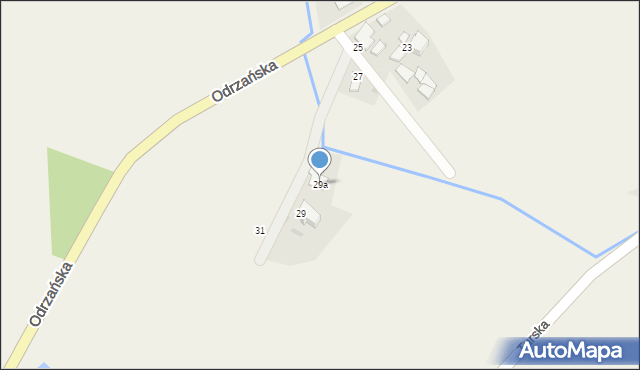 Dziergowice, Odrzańska, 29a, mapa Dziergowice