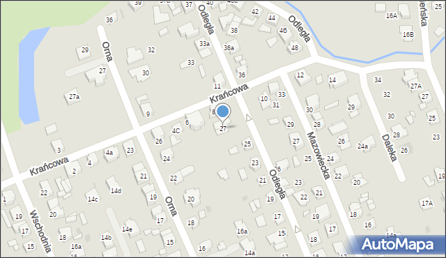 Gniezno, Odległa, 27, mapa Gniezna