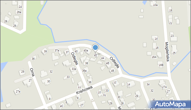 Gniezno, Odległa, 42, mapa Gniezna