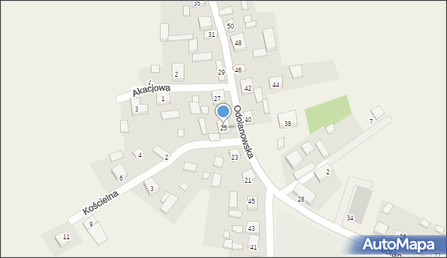 Granowiec, Odolanowska, 25, mapa Granowiec