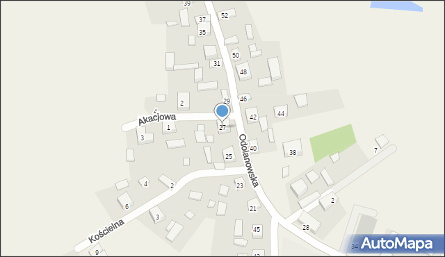 Granowiec, Odolanowska, 27, mapa Granowiec